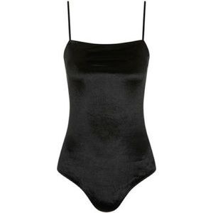 💫 TOPSHOP Black Velvet Body Suit sz 6 NWOT